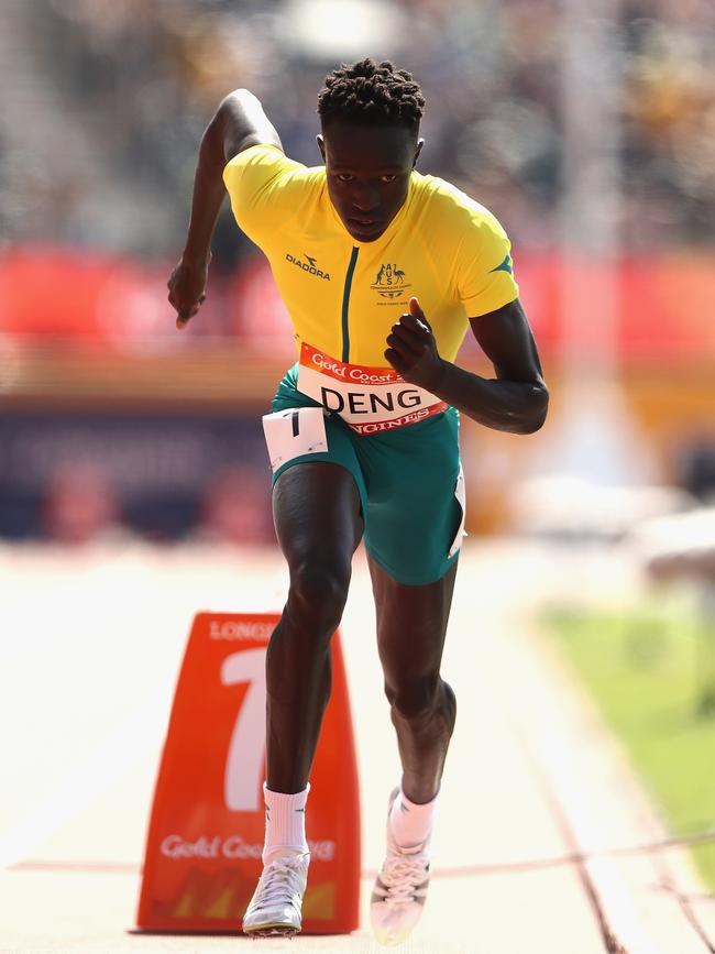 Joseph Deng kicks off his Commonwealth Games campaign in the men’s 800m. Photo: Getty Images