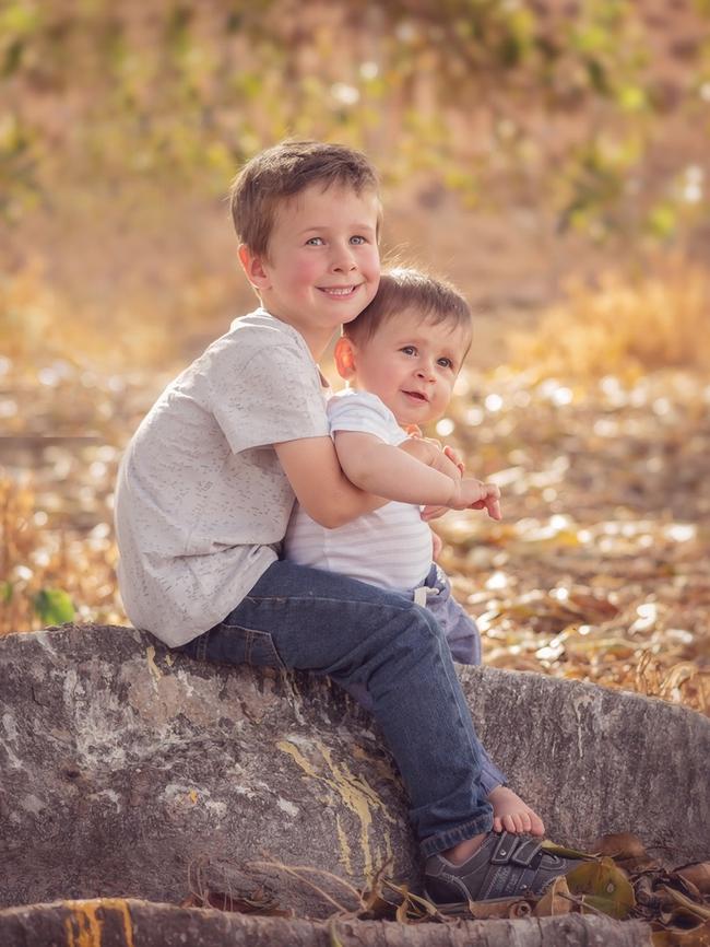 Koda Little, 4, and his brother Hunter Little, 10 months. Picture supplied by family.