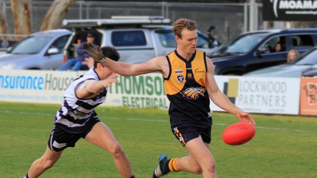 Josh Mellington has been a regular goalkicker since crossing from Echuca United. Photo: Echuca United FNC.