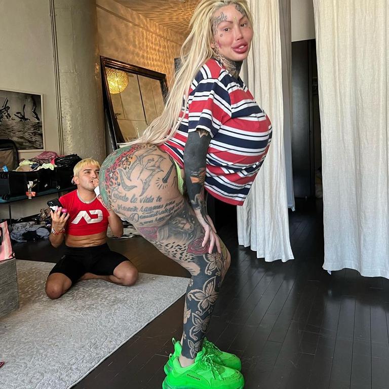 She has since spent more than $200,000 on surgery including boob jobs, a Brazilian butt lift, fat transfers and nose jobs. Picture: Instagram/1800leavemaryalone