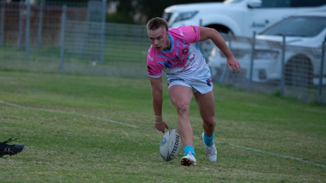 Cody Roach splitting the defence to score a try. Picture: Thomas Lisson