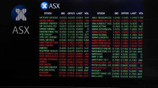 SYDNEY, AUSTRALIA - Newswire Photos -November 14, 2022 A general view of the digital boards at the ASX in Sydney. Picture: NCA Newswire / Gaye Gerard