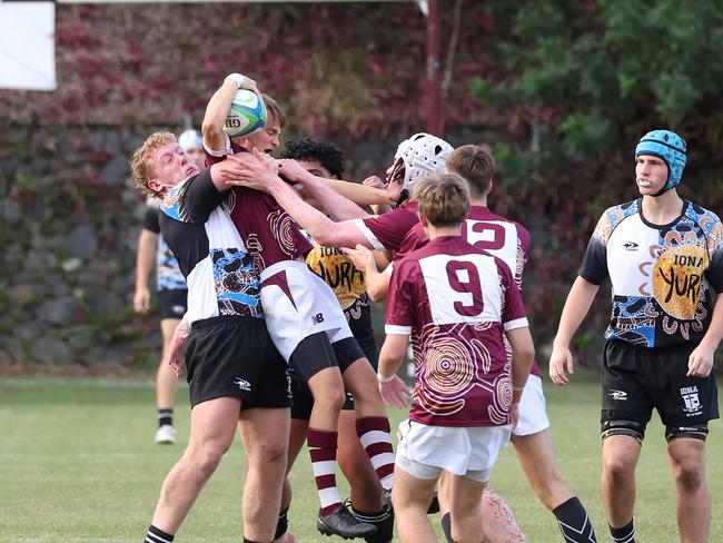 AIC First XV rugby Iona College vs St Peters, Indooroopilly. Picture: Liam Kidston