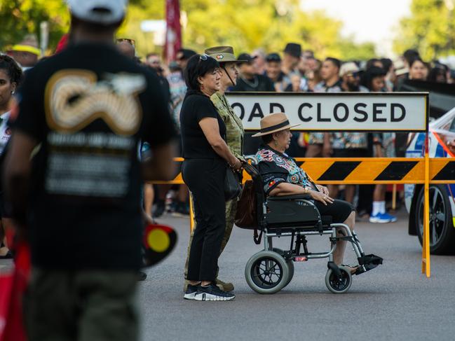 Aunty Bilawara Lee (Aunty B) attend the NAIDOC march, 2024. The theme this year is 'Keep the fire burning: Blak, loud and proud'. Picture: Pema Tamang Pakhrin