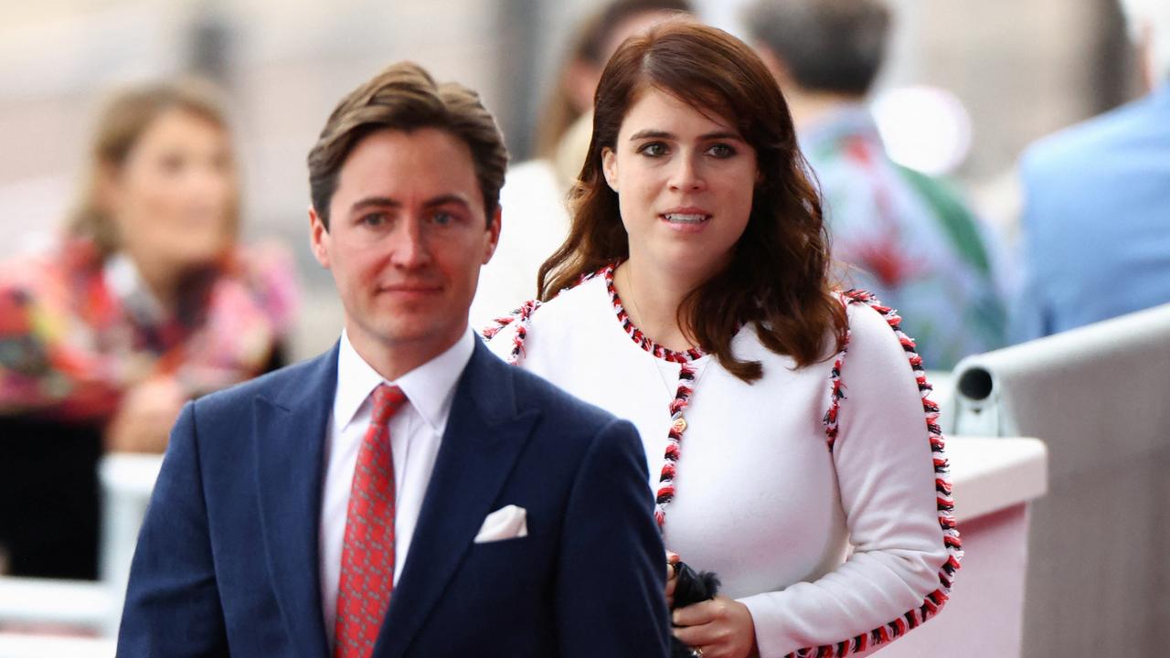 Princess Eugenie and Jack Brooksbank at the Platinum Party. Picture: Hannah McKay/WPA/Getty Images