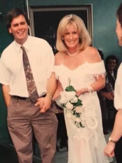 Peter Hansen and Pam Ashdown on their wedding day. Photo: Supplied.