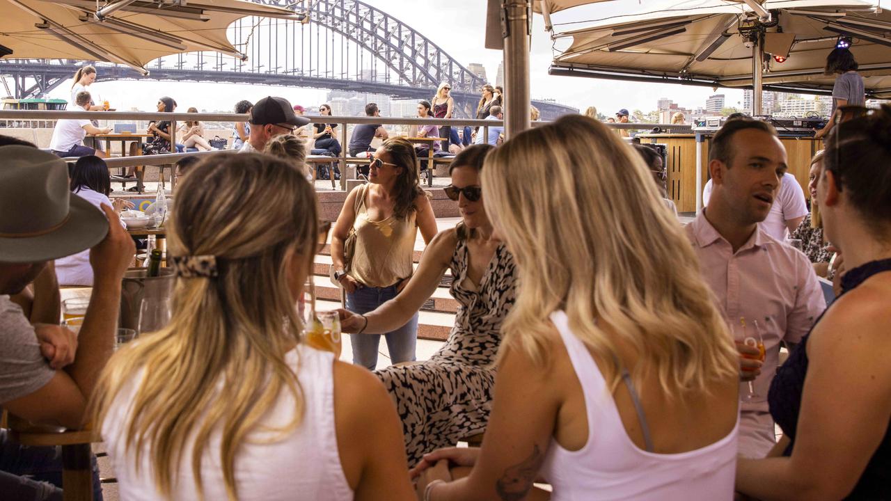 Bars will be able to accept more customers once the 80 per cent goal is reached. Picture: NCA NewsWire / Jenny Evans