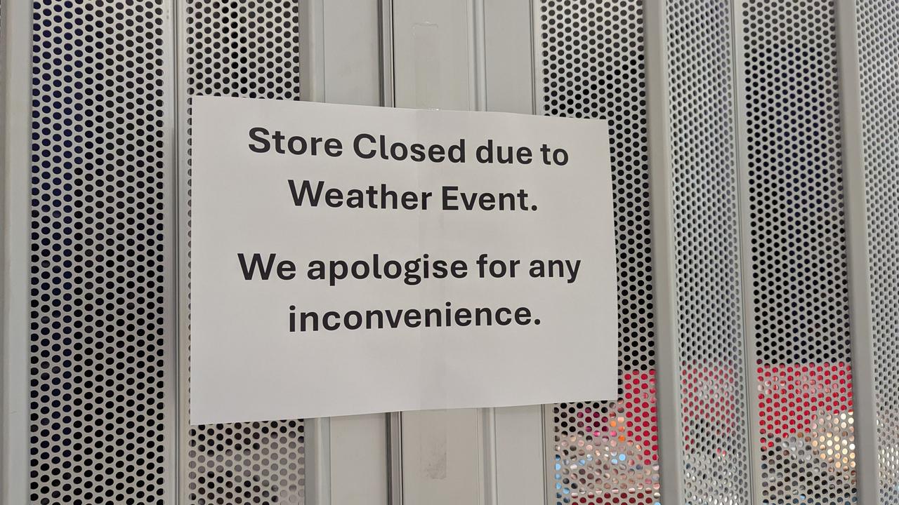 Many stores inside Toowoomba's Grand Central Shopping Centre have chosen to close in preparation for the weekend's weather.