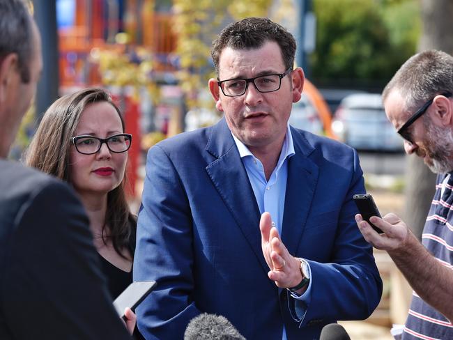 Premier Daniel Andrews in Morwell during a trip where he visited Hazelwood power station. Picture: Jason Edwards
