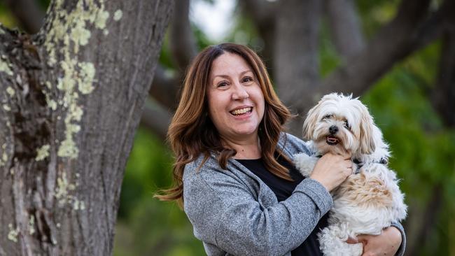 Maria Capone says she couldn’t imagine life without her dog. Picture: Tom Huntley