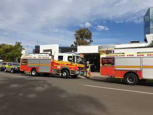 Firefighters have rushed to Horton Pde after a "strange smell" was reported inside the ANZ building this morning. Picture: Matty Holdsworth