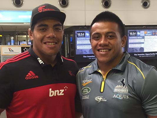 DT Sport. Brumbies player Allan Alaalatoa and Crusaders player Michael Alaalatoa.