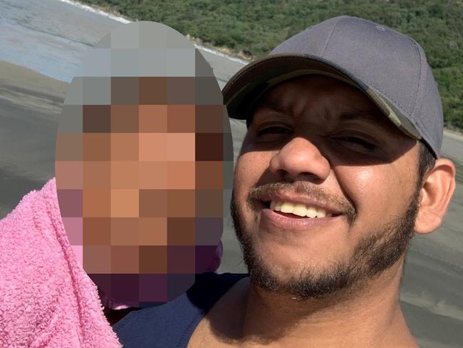 Jason Ross Allan Fourmile, 24, has been charged with the torture and murder of his five-year-old son. Picture: FacebookLEGAL BLUR KIDS FACE