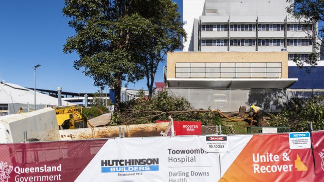 Construction of extension to the emergency department at Toowoomba Hospital. Picture: Kevin Farmer