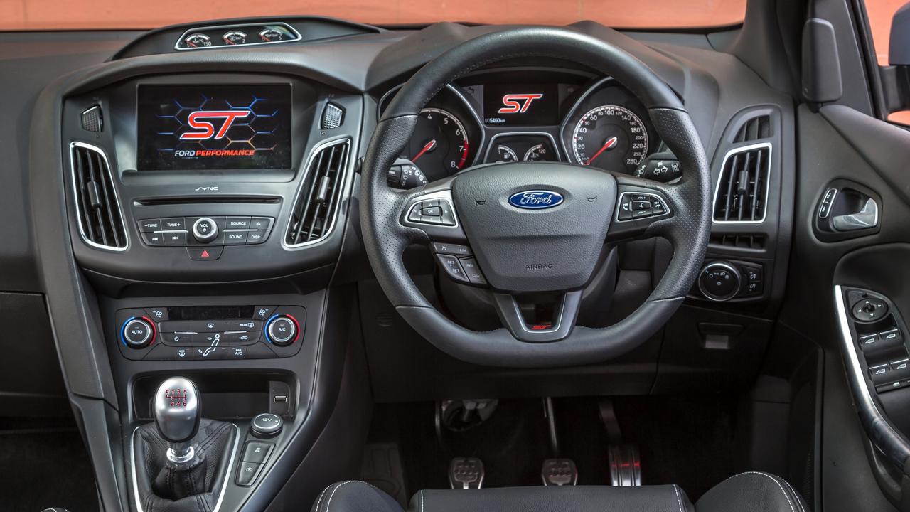 The Ford Focus ST has most mod-cons covered but the interior is starting to look dated. Picture: Thomas Wielecki.