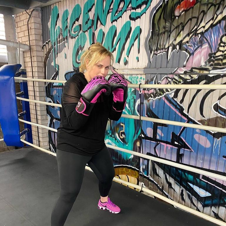 Rebel does a variety of HIIT and weights exercises which includes boxing.