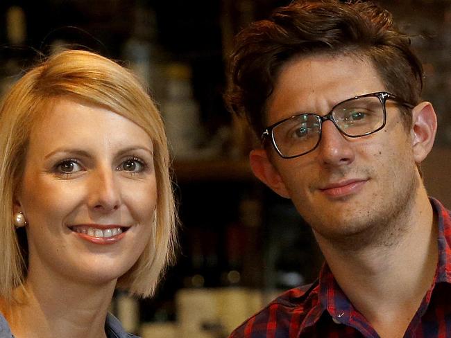 23/03/2016: Bar Torino owners Nick and Jess Favaro-Richards with their Mum Maria Favaro. Kelly Barnes/TheAustralian.