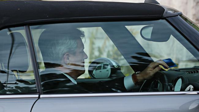 Westpac CEO Brian Hartzer driving into his home in Sydney’s eastern suburbs. Picture: Adam Yip