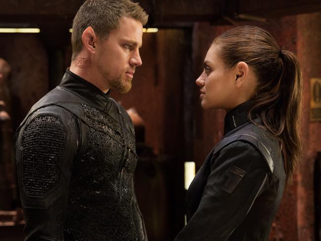 Canine proportions ... Channing Tatum plays Jupiter’s half-dog-half-man guardian angel in new movie Jupiter Ascending. Picture: Supplied.