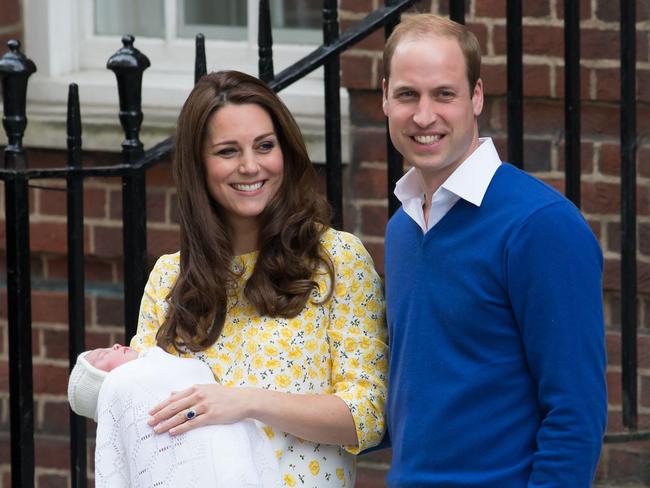 Princess Charlotte is presented to the public for the first time. Picture: Daniel Leal-Olivas/PA Wire