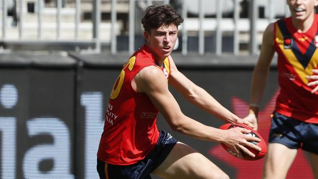 Shay Linke made his mark after been overlooked for the first game. Picture: Dylan Burns/AFL Photos via Getty Images