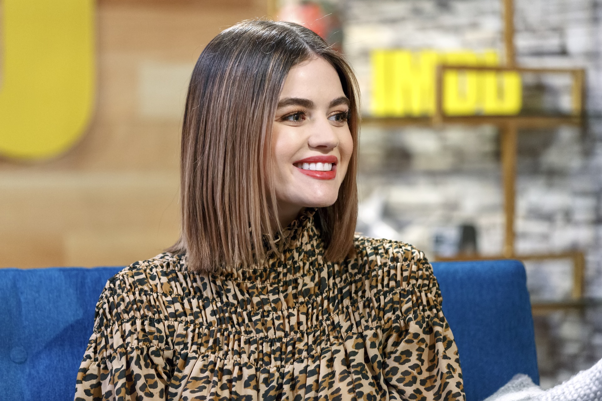 Lucy Hale now has pink hair.