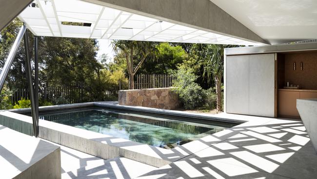 The striking pool at Legato House. Picture: Brigid Arnott