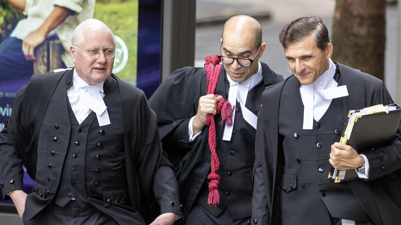 Mr Roberts-Smith’s legal team, including Bret Walker SC (left). Picture: NCA NewsWire/Dylan Coker.