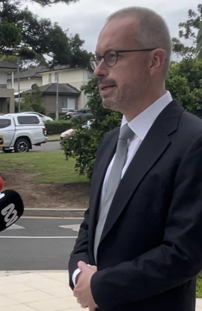 Anglicare Sydney CEO Steve Miller speaking outside the Coroner's Court on Friday. Picture: Elizabeth Neil