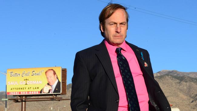 This image released by AMC shows Bob Odenkirk in a scene from the final season of "Breaking Bad." AMC and Sony Pictures Television on Wednesday, Sept. 11, confirmed that Odenkirk, who plays Saul Goodman, will star in a one-hour prequel tentatively titled "Better Call Saul." Breaking Bad" concludes its much-acclaimed five-season run on Sept. 29. (AP Photo/AMC, Ursula Coyote)