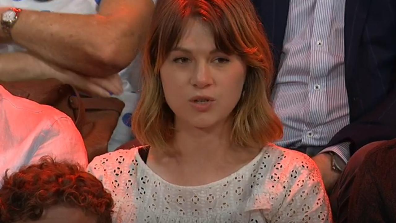 Audience member Alice is “way too scared” to have children due to climate anxiety.