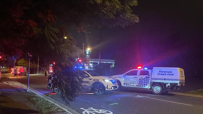 Emergency services raced to the intersection of Stenner and West Street about 6.06pm after reports of a crash involving a car and a bicycle. Picture: News Regional media