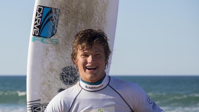 Maroubra's Max McGuigan won the Under-18 Boys division at the 2017 Woolworths NSW State Junior Surfing Titles. Picture: Ethan Brown/Surfing NSW. Source: Supplied.