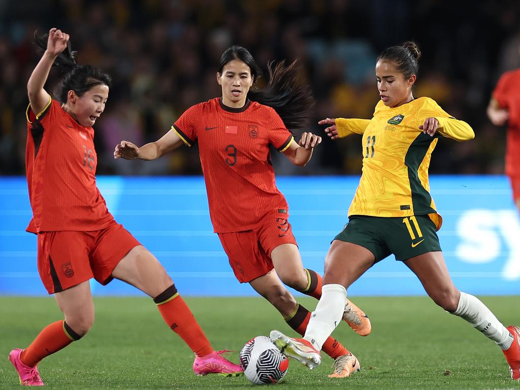 Mary Fowler was well marshalled by China. Picture: Cameron Spencer/Getty Images