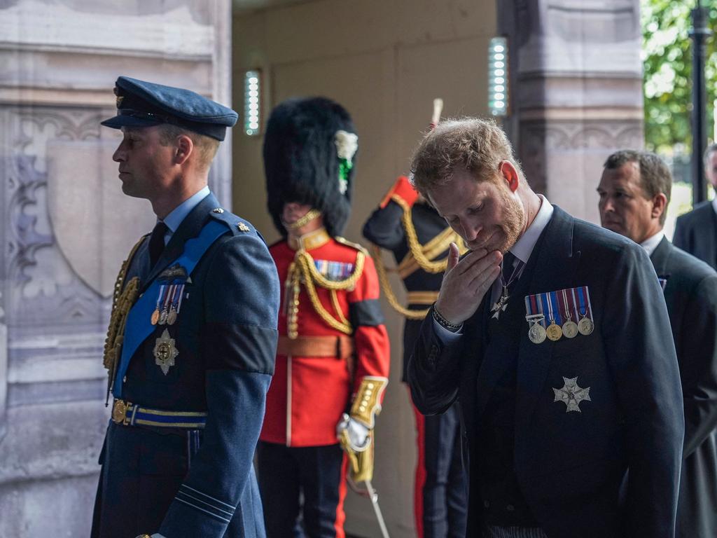 An emotional Prince Harry. Picture: AFP.