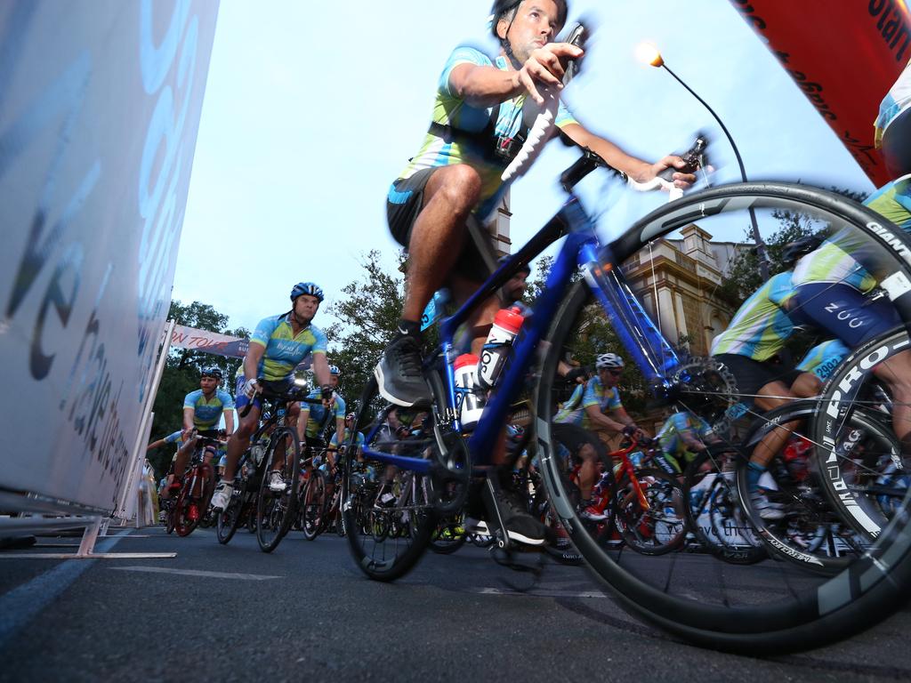 Riders leave the Parade. Photo: Tait Schmaal.