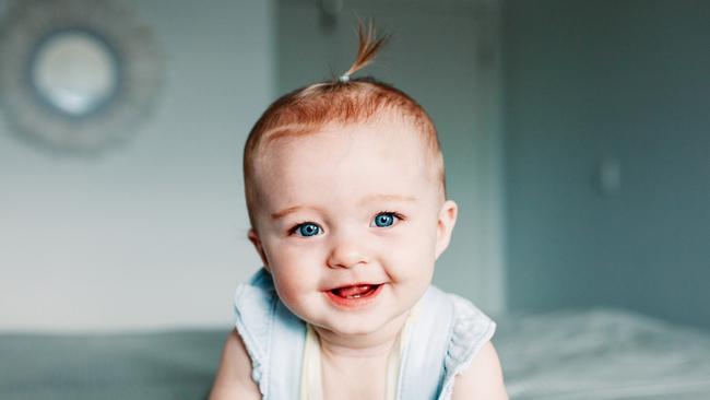 Reese Baldwin, 11 months. This gorgeous girl will turn 1 next month. "She deserves to win because she is sooo cute," says mum Megan. "Just look at that cute smile and palm tree hair do."