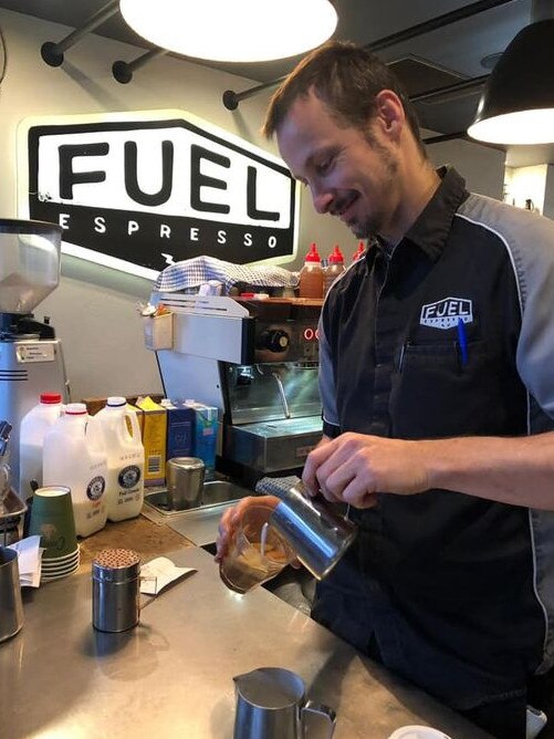 Mark Howlett, one of the co-owners at Fuel Espresso at Brookvale. Picture: Fuel Espresso