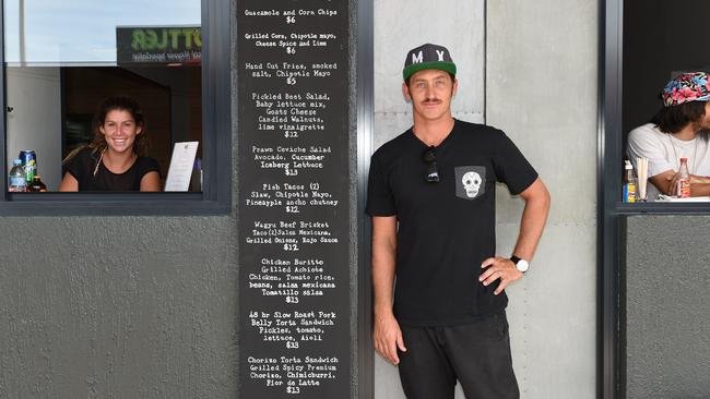 New order: Kieran Prenter outside MX in Mona Vale, the taqueria is Mexicano’s little sister.