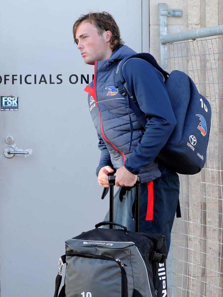 The Crows left on the same flight as Port Adelaide on Wednesday night. Picture: NCA NewsWire / Dean Martin