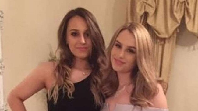 Melbourne victim Krystal Browitt, left., pictured with sister Stephanie, who is still unaccounted for.