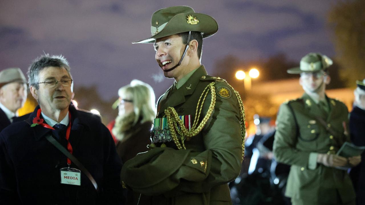 People gather for the service at the New Zealand Memorial in London, England. Picture: Chris Jackson/Getty Images