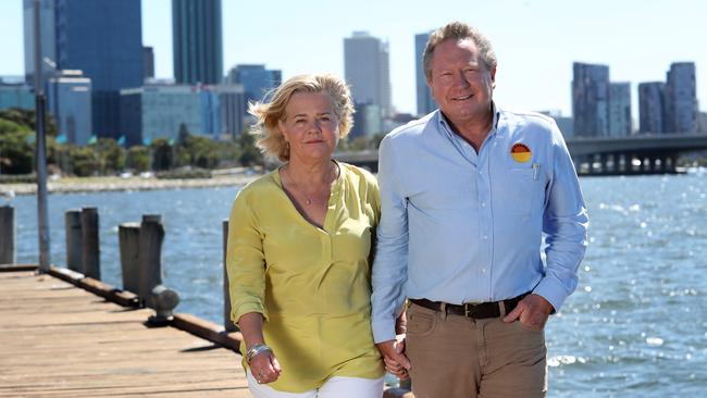 Andrew and Nicola Forrest have renamed their private investment group Tattarang. Picture: Colin Murty/ The Australian.