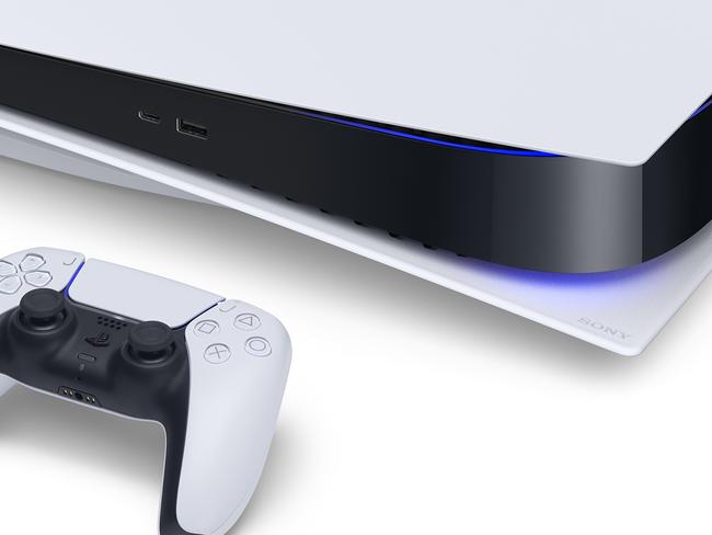 The PlayStation 5 console with included controller.