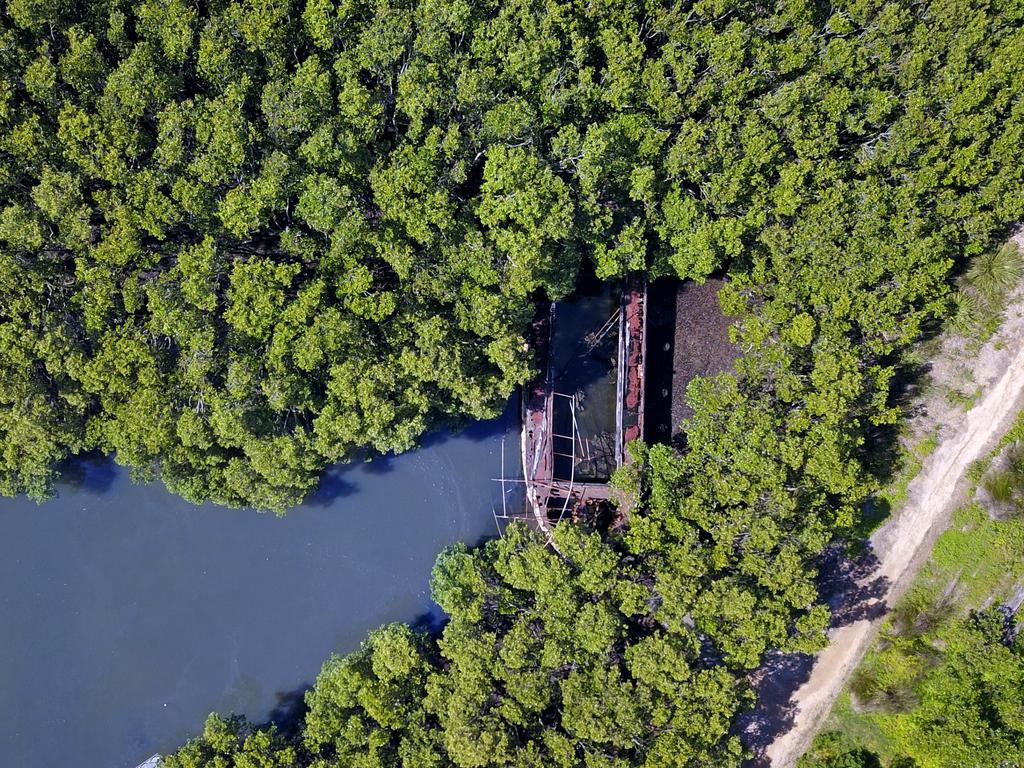 Shipwrecks in Homebush Bay. Picture: Toby Zerna