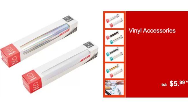 Vinyl is considerably cheaper than the Cricut brand. Image: ALDI