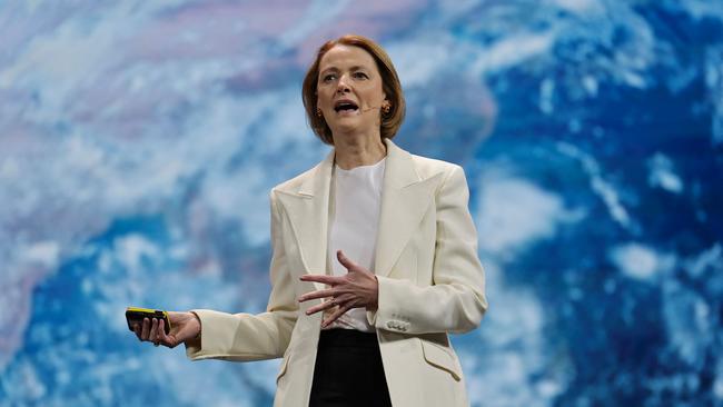 Telstra CEO Vicki Brady is on a mission to connect more Australians. Picture: Lluis Gene/AFP