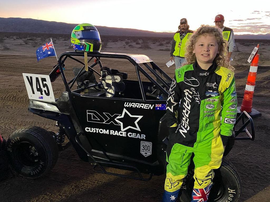 Australia has one of its youngest ever motorsport world champions after 10-year-old South Australian Dexter Warren won the UTV World Championship in Barstow, California. Picture Facebook