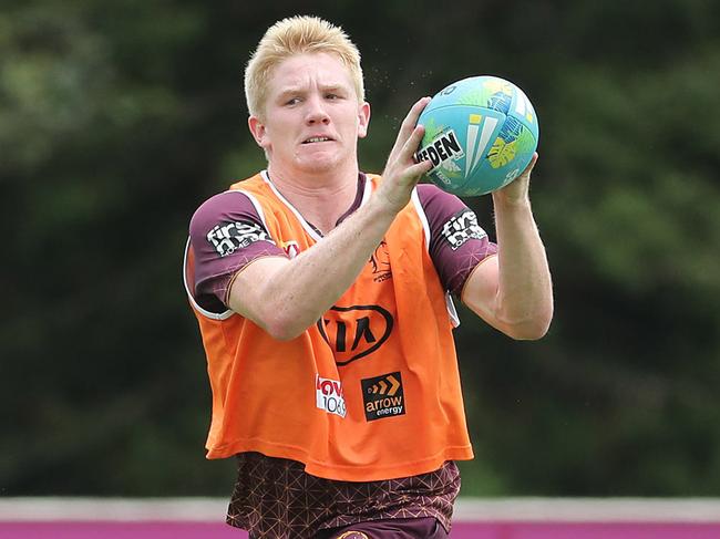 Tom Dearden. The Brisbane Broncos training at Red Hill.  Pic Peter Wallis