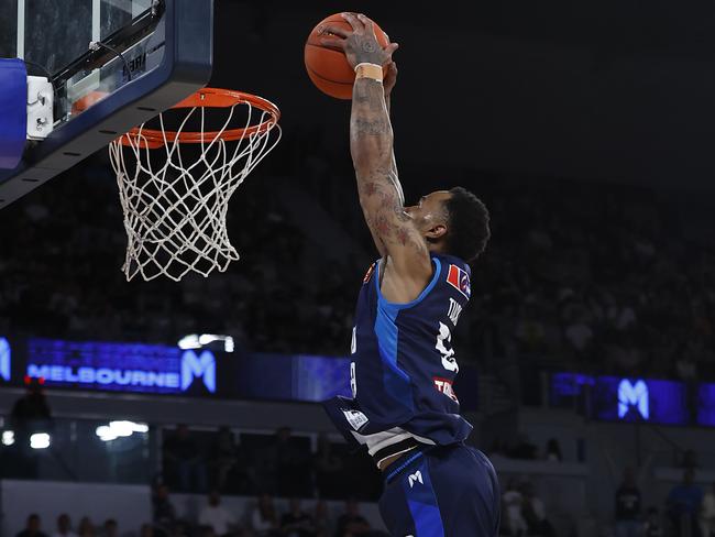 Rayjon Tucker promises to excite NBL fans this season with his highwire act. Picture: Darrian Traynor/Getty Images